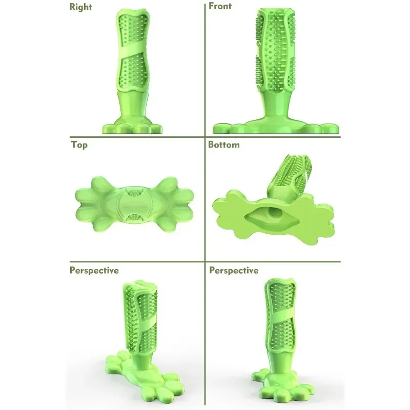 Pet Dog Cactus Interactive Rubber Chew Toys For Small Large Dogs Tooth Cleaning Toothbrush For Medium Large Dogs Treat Dispenser