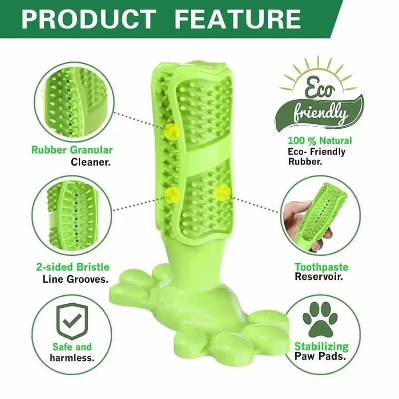 Pet Dog Cactus Interactive Rubber Chew Toys For Small Large Dogs Tooth Cleaning Toothbrush For Medium Large Dogs Treat Dispenser
